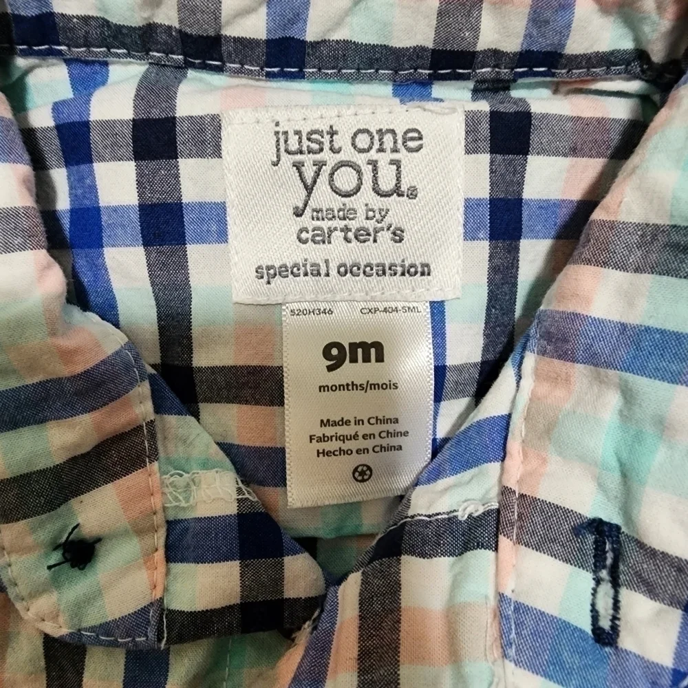 Carter's Just One You Special Occasion Button-down Onesie - 9 mos.